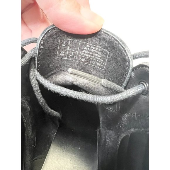 Doc Martens Persephone Black Leather Platform Heel Boots Size 8 - Picture 8 of 9